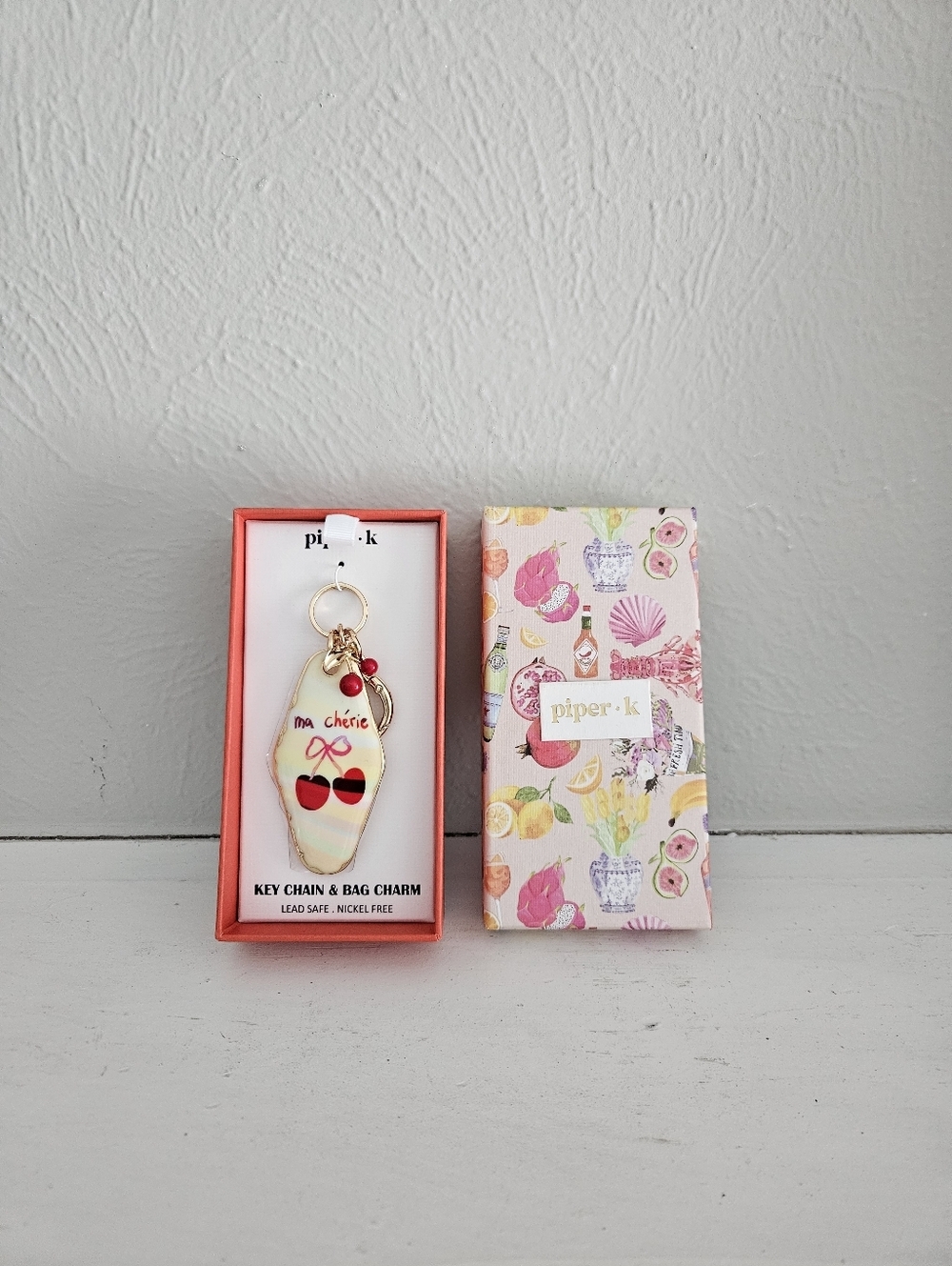 NWT- Piper K Retro Room Key Bag Charm/Keychain- Ma Cherie- - Picture 2 of 6